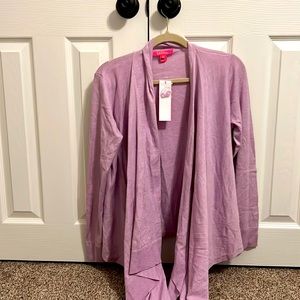 Lilly Pulitzer Lavender Open Cardigan
